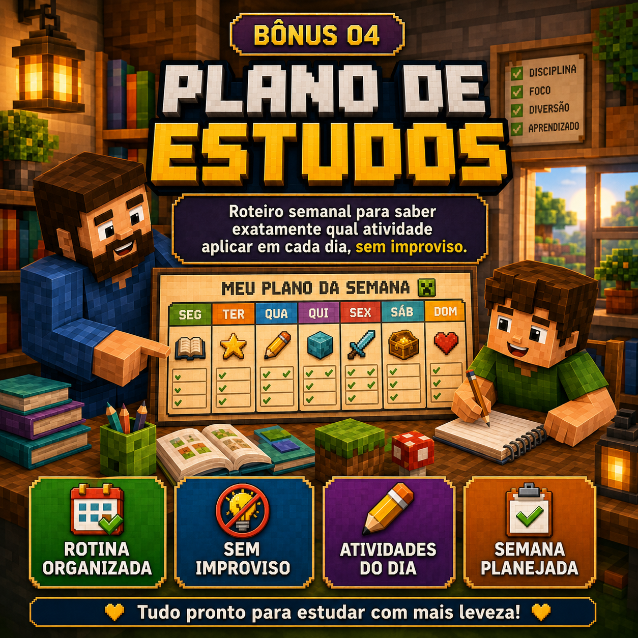 Plano semanal de estudos