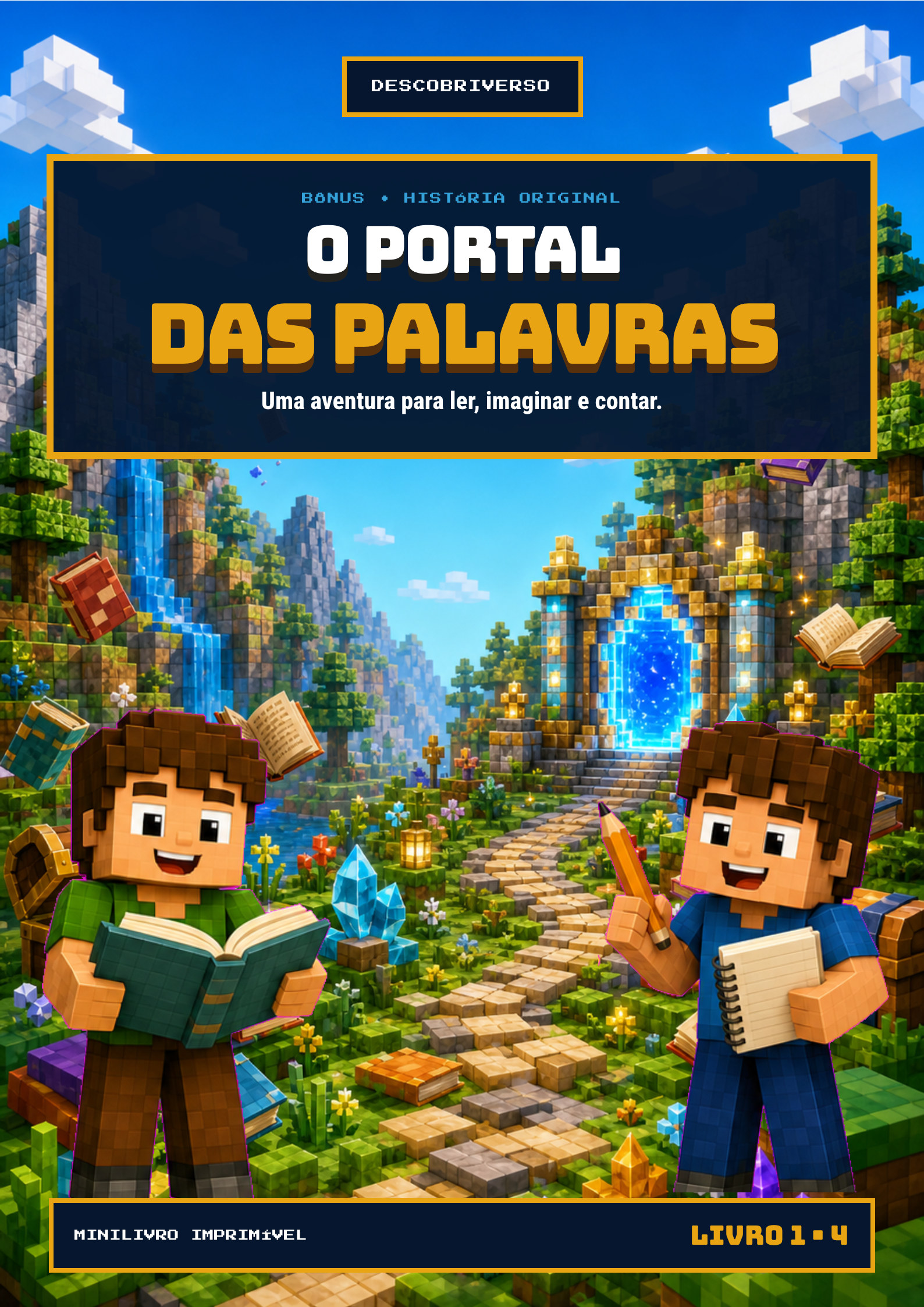 Capa do minilivro O Portal das Palavras